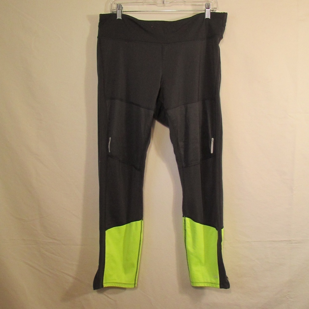 Champion Black and Neon Yellow XL Leggings